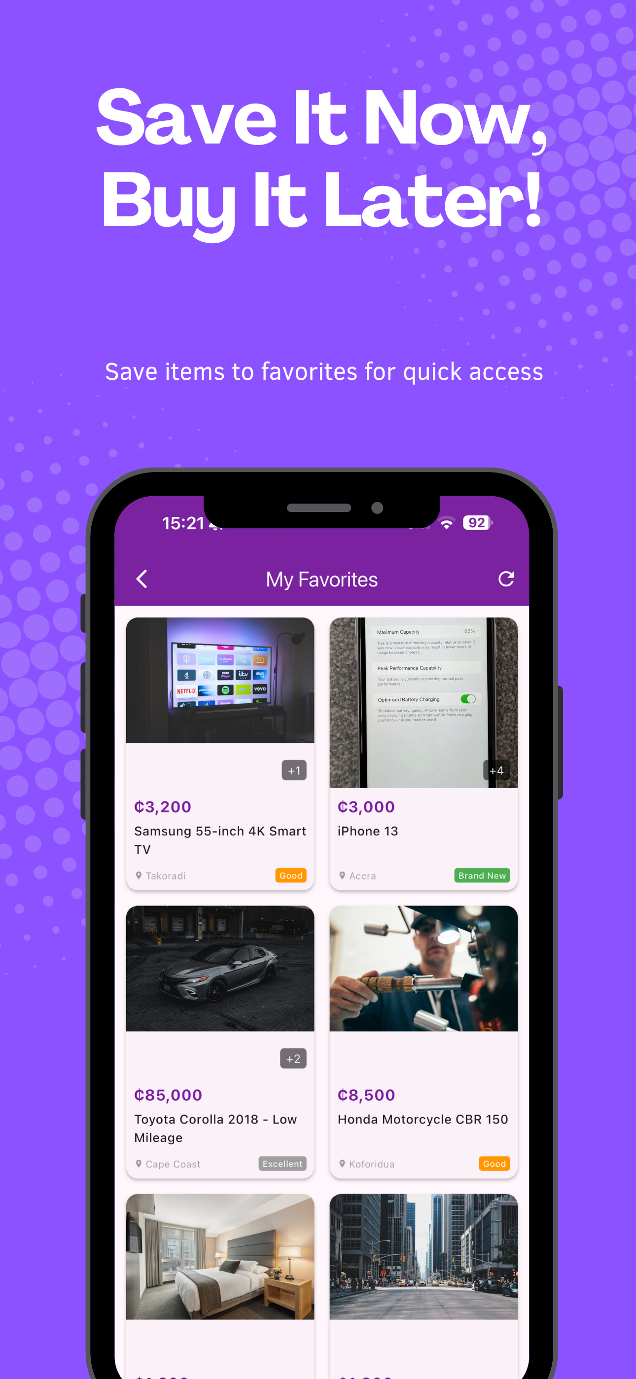 TradeZone mobile screen 6