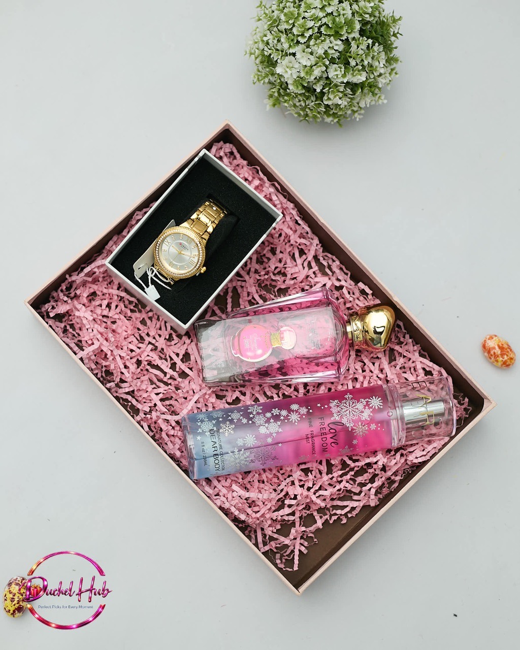 Elegant Women’s Watch &amp; Jewelry &amp; body Fragrance Gift Set