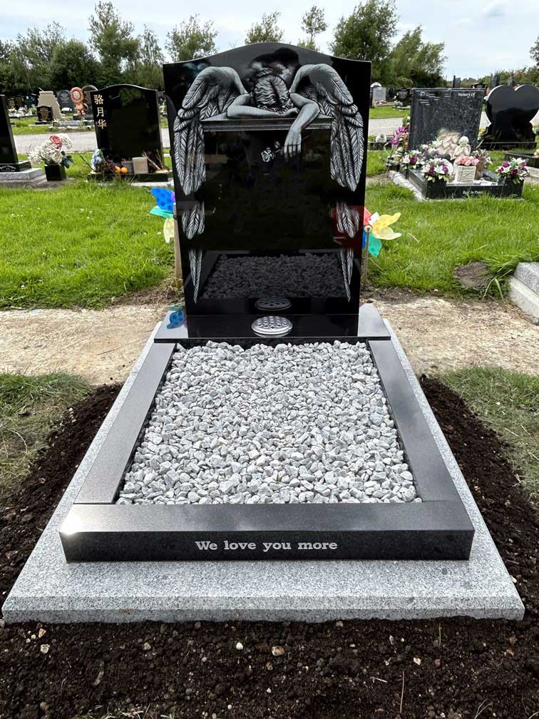 Granite stones design graves and tombstones