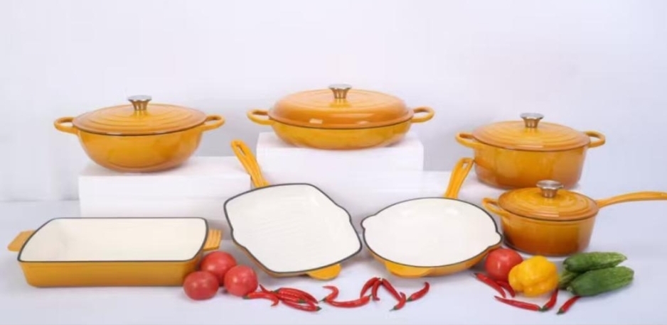 Cast iron nonstick cookware