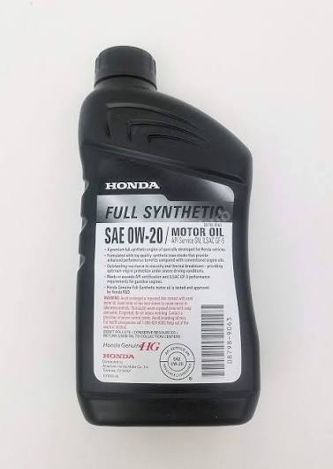 Honda 0W-20 fully synthetic engine oil