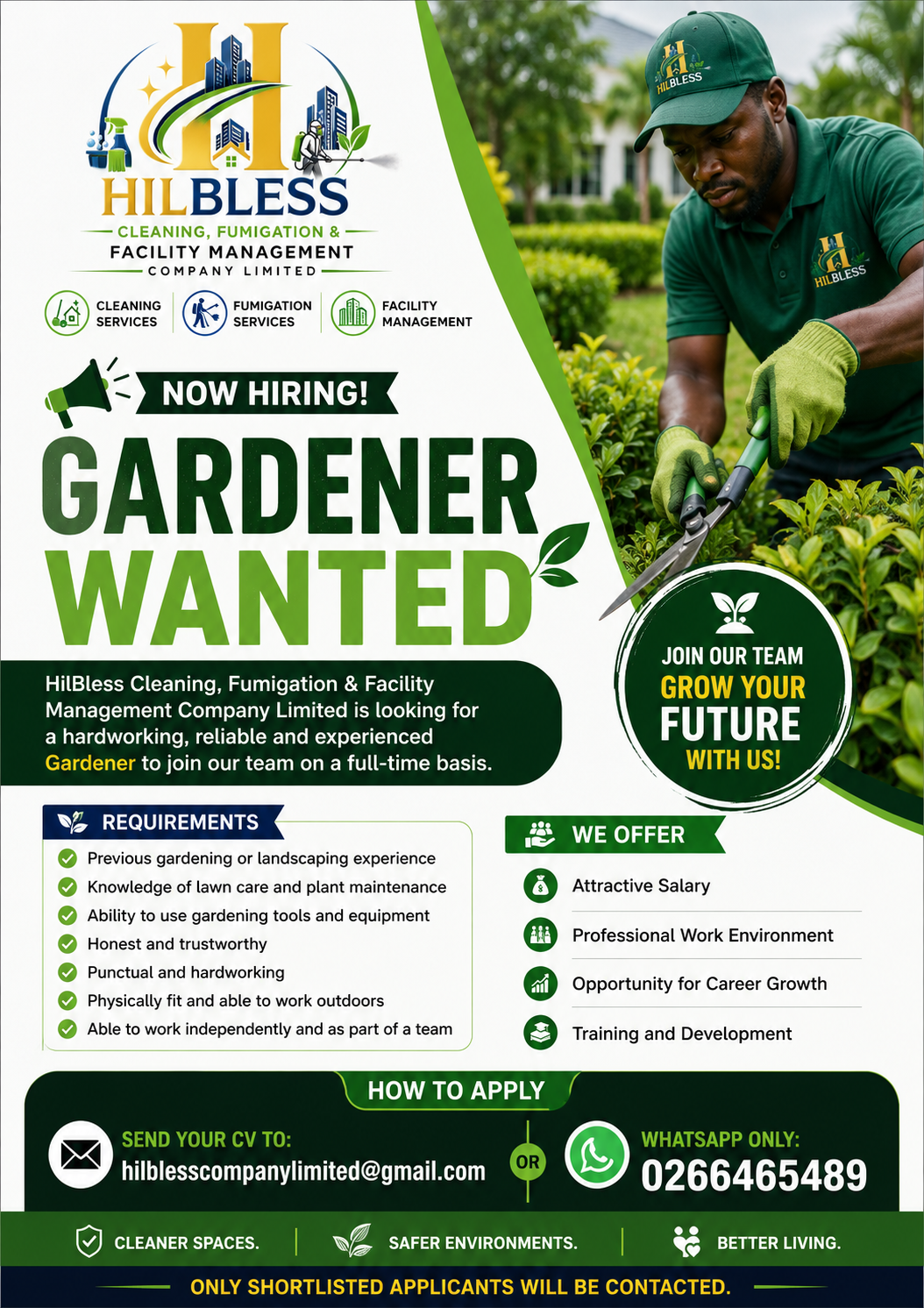 Full-Time Experienced Cleaners Wanted East Legon &amp; Spintex