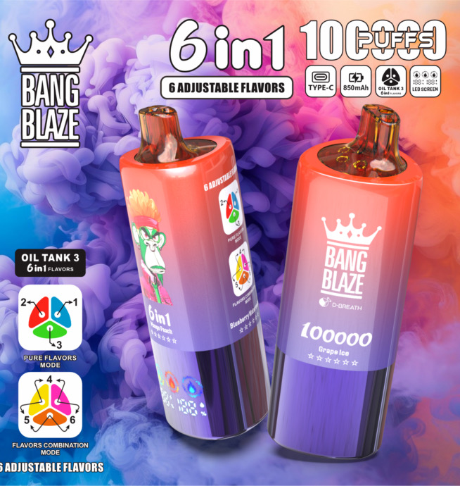 Bang Blaze 100k puffs vape (6 in 1)