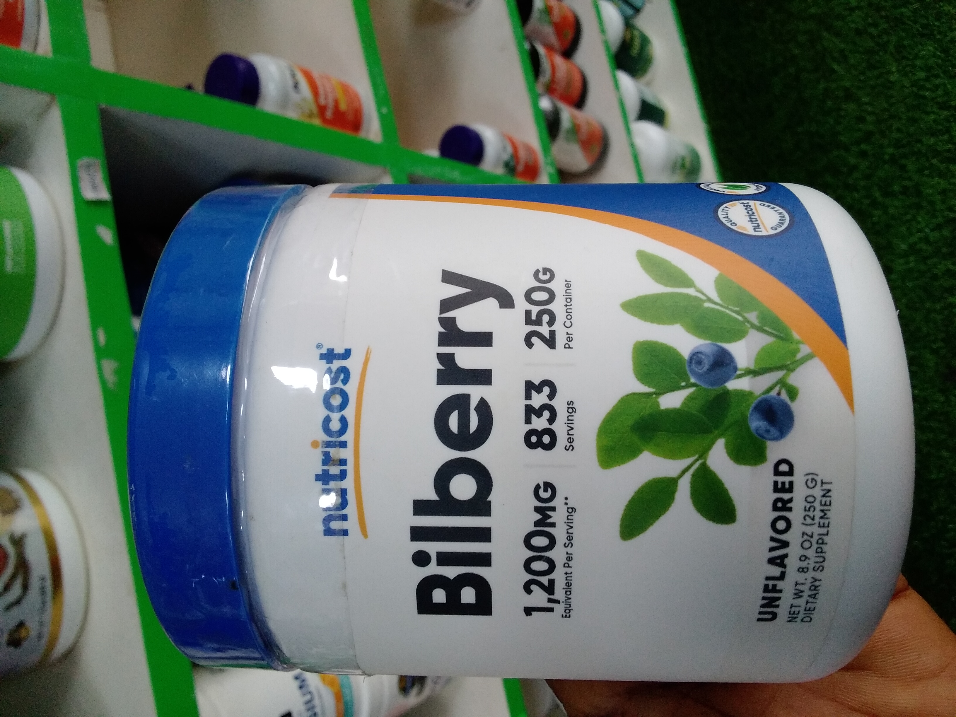 Nutricost Bilberry 1200mg Unflavored 250g Supplement