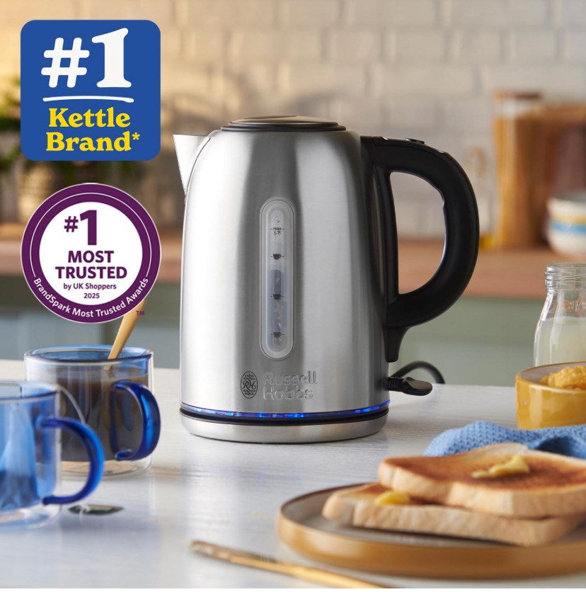 Russell Hobbs Brushed Stainless Steel Electric Kettle.