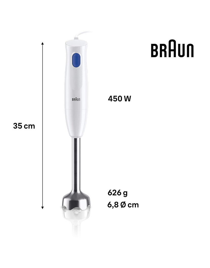 Braun Multiquick 1 2-in-1 Hand Blender Mq 10.201m, 450 W,