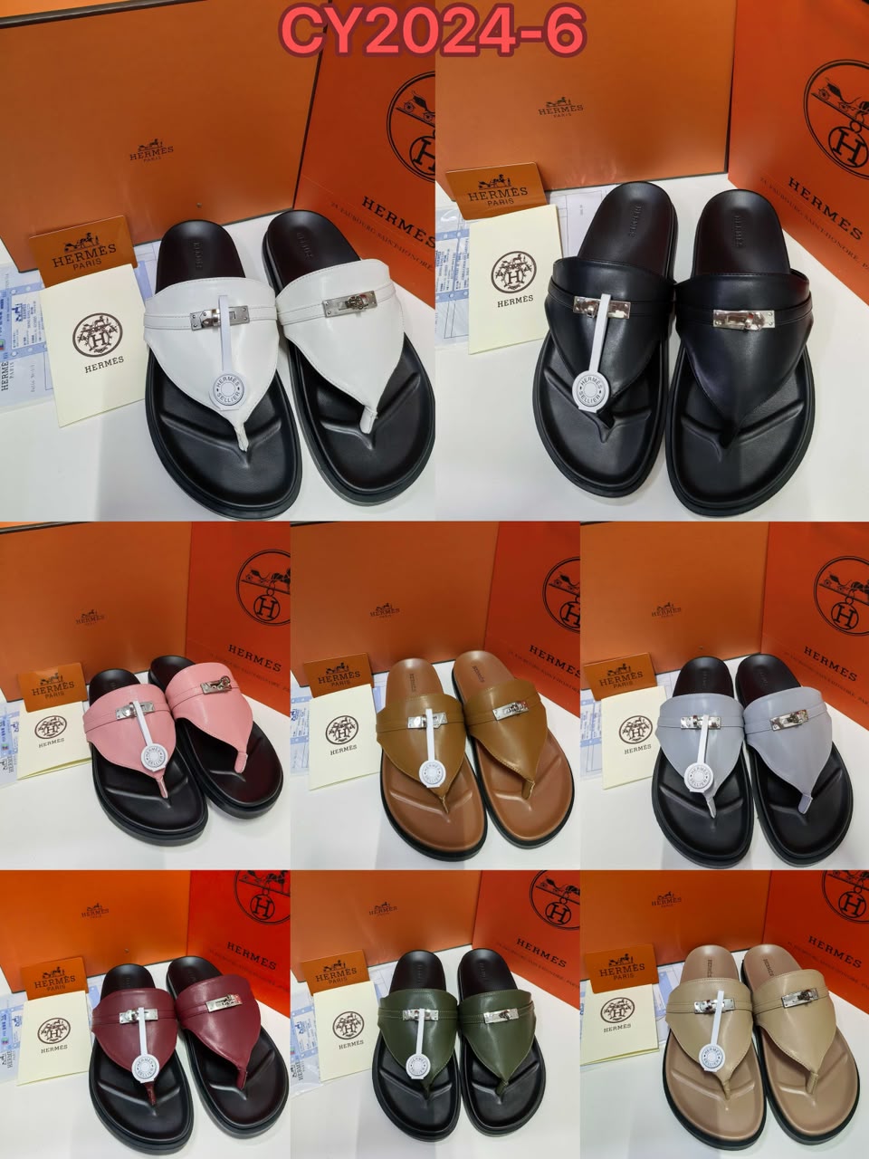 Original Hermes slippers in box
