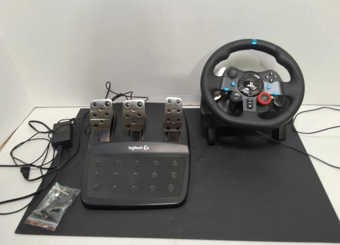 Logitech - G29 Driving Force Racing Wheel and Floor Pedals for PS5, PS4, PC,