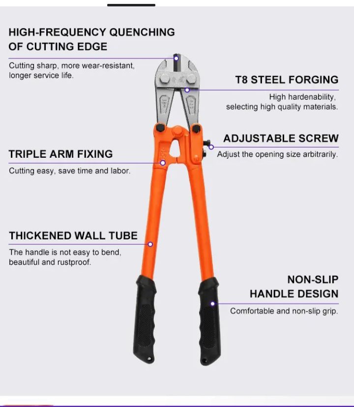 Tiles and bolt cutter