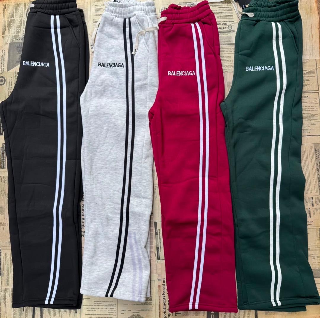 Balenciaga Striped Sweatpants - Red &amp; Black Joggers