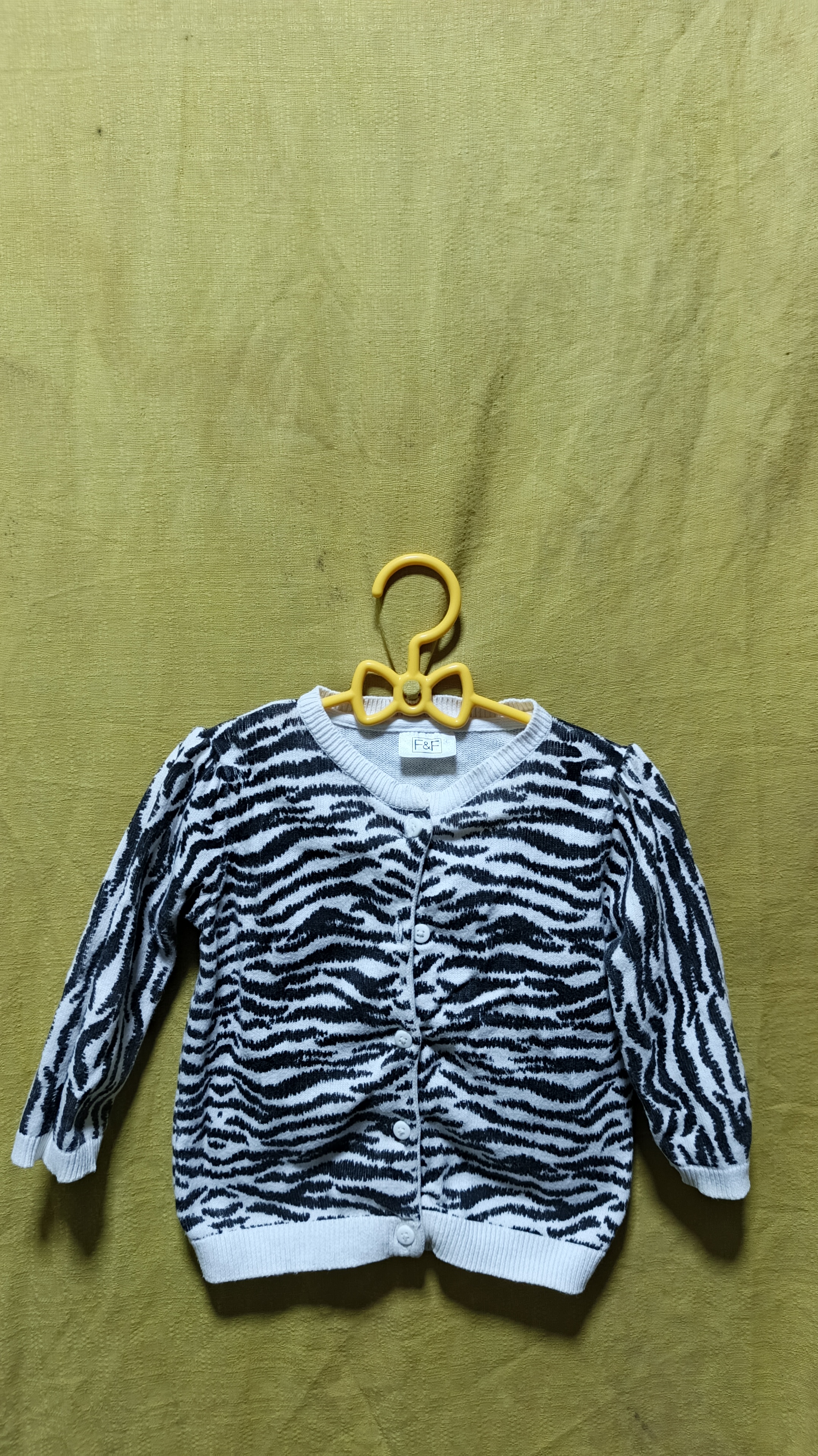 F&amp;F Baby Zebra Print Cardigan Sweater