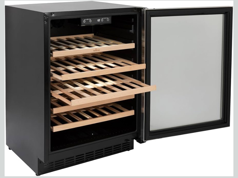 Willow W60wcss 142l Wine Fridge/Wine Cooler With Space for 52 Bottles