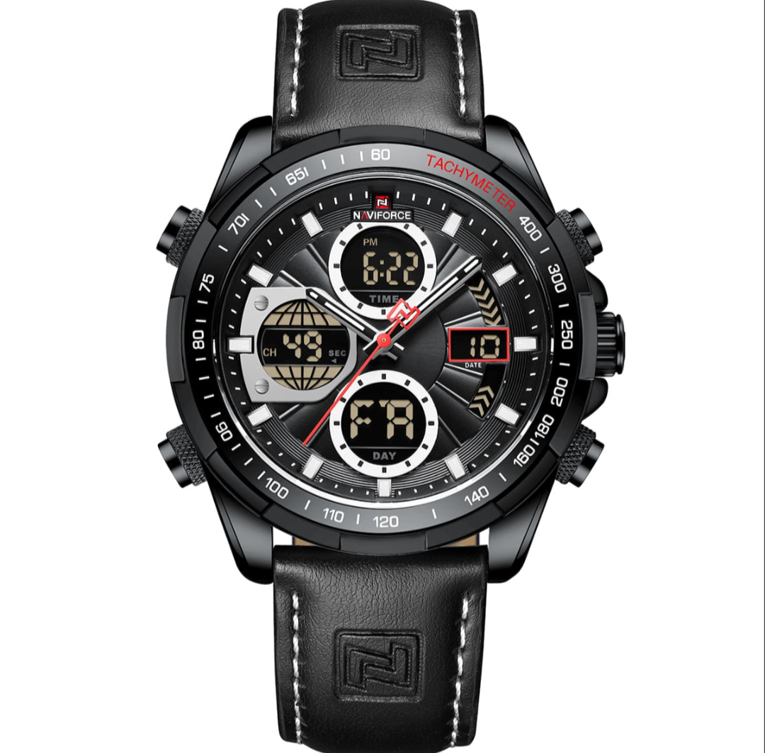 Naviforce Fashion Military Watch for Men Luxury Original Sports Chronograph Watch Waterproof Quartz Clock Digital Wrist Watch, Black. Brand: Naviforce | Similar products from Naviforce