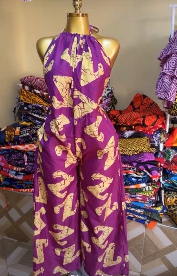 Ankara Backless Jumpsuit