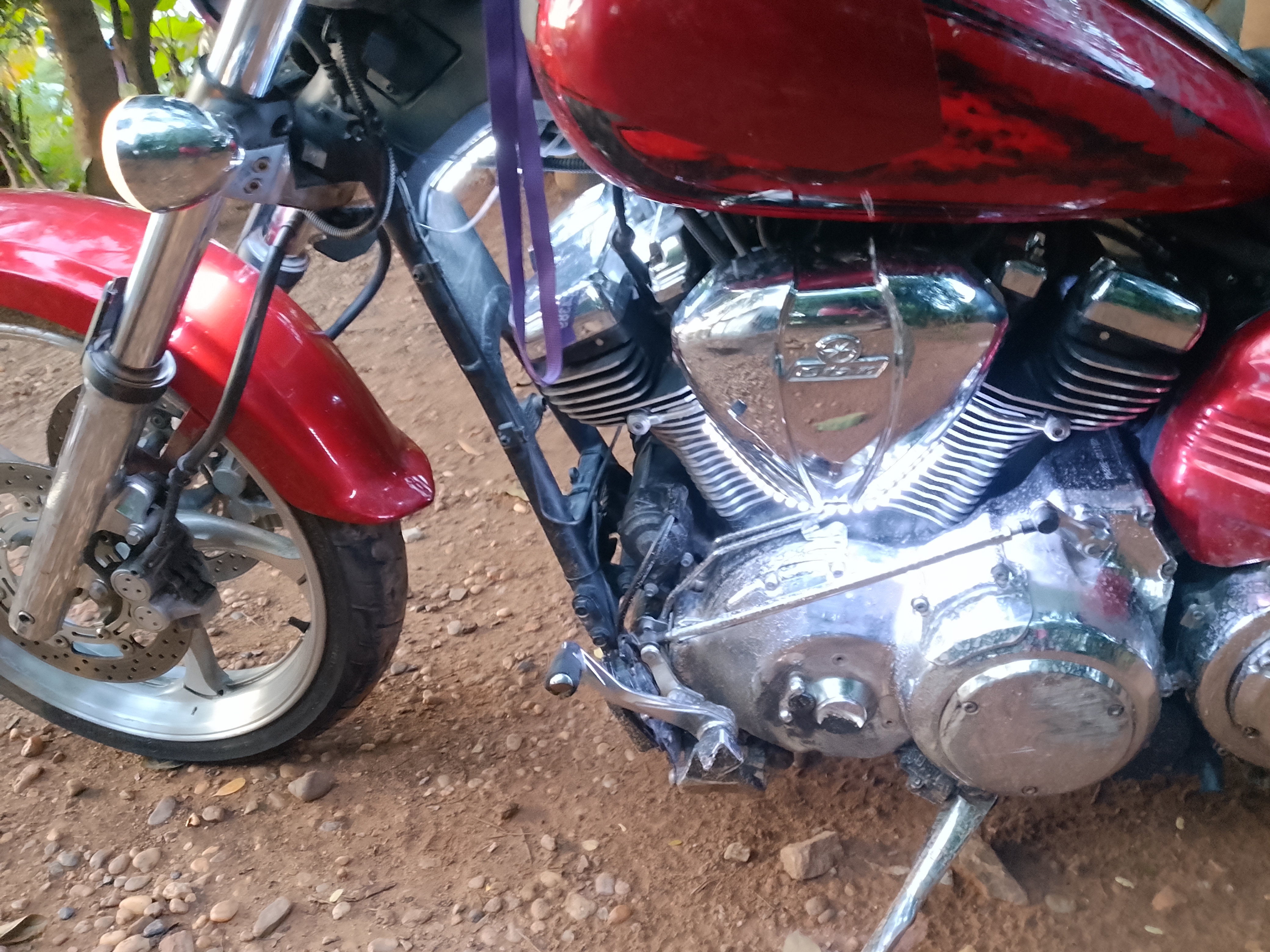 Yamaha Stratoliner Custom Red Cruiser Motorcycle