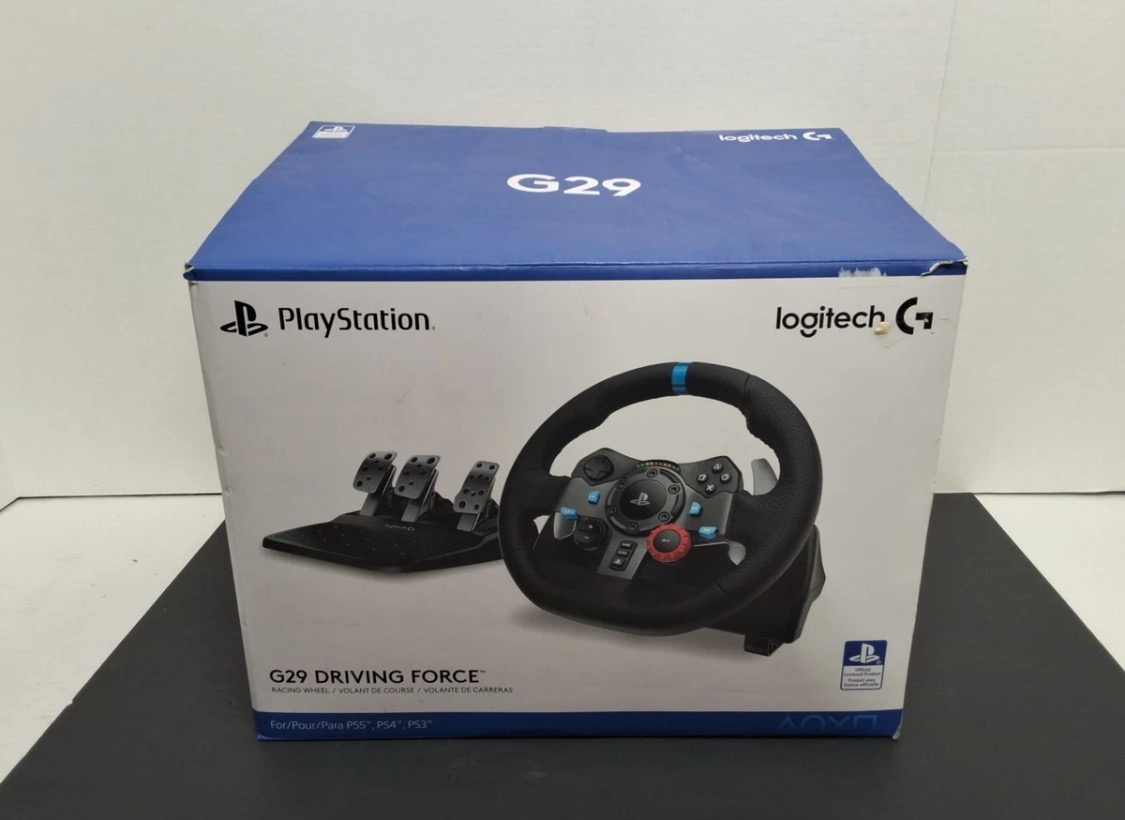 Logitech - G29 Driving Force Racing Wheel and Floor Pedals for PS5, PS4, PC,