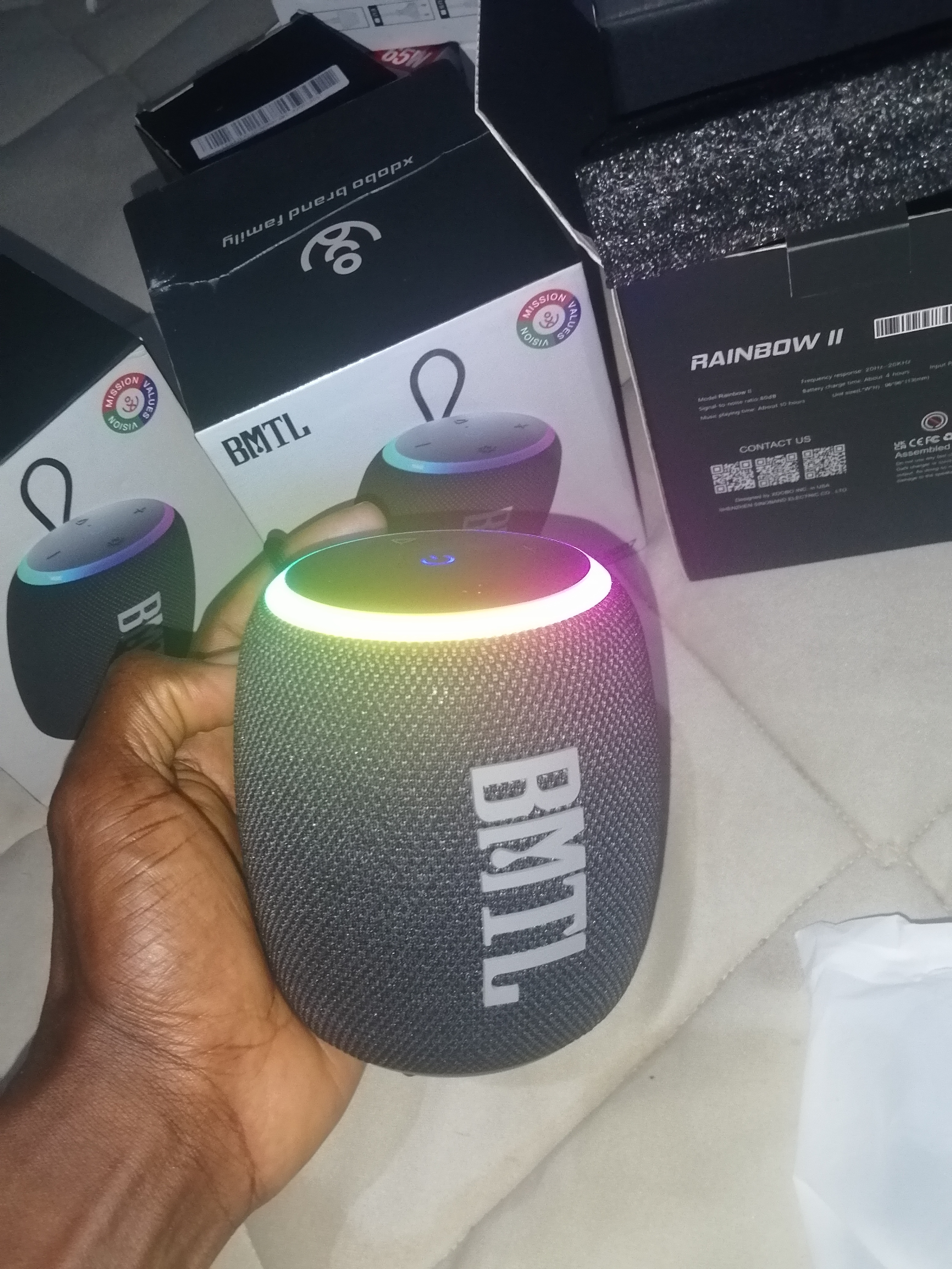 BMTL Rainbow II Portable Bluetooth Speaker with RGB LED