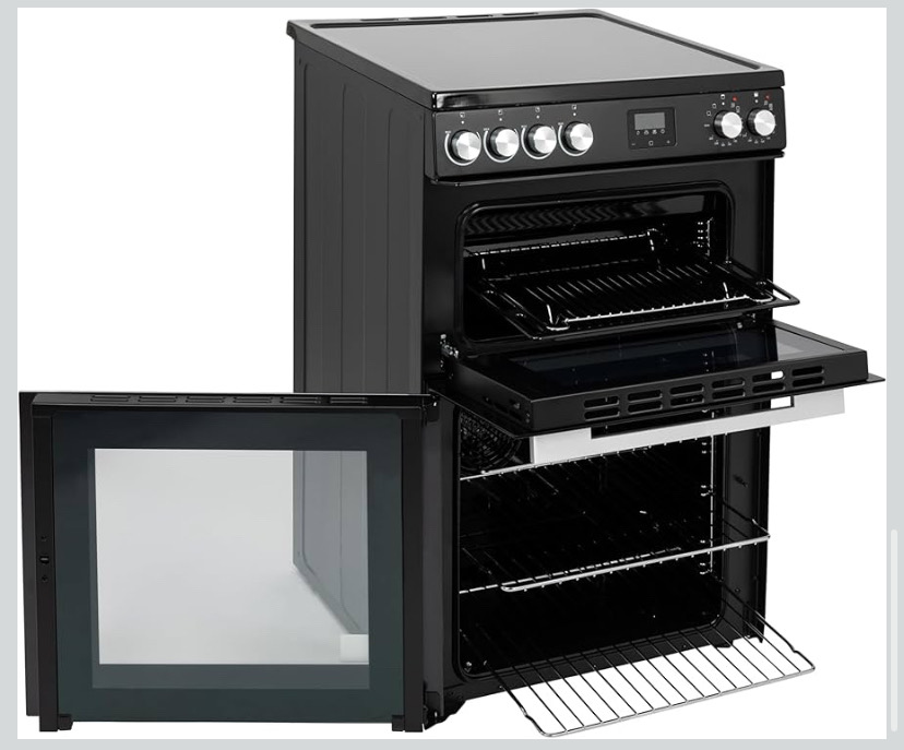 Willow Wdoc60tbl 60cm Electric Double Oven Cooker With Ceramic Hob