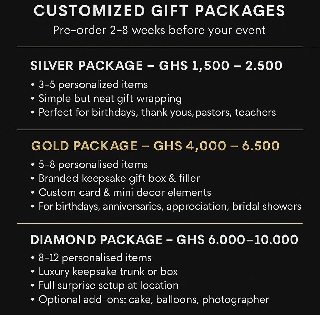 Premium Customized Gift Boxes — Silver, Gold &amp; Diamond Packages