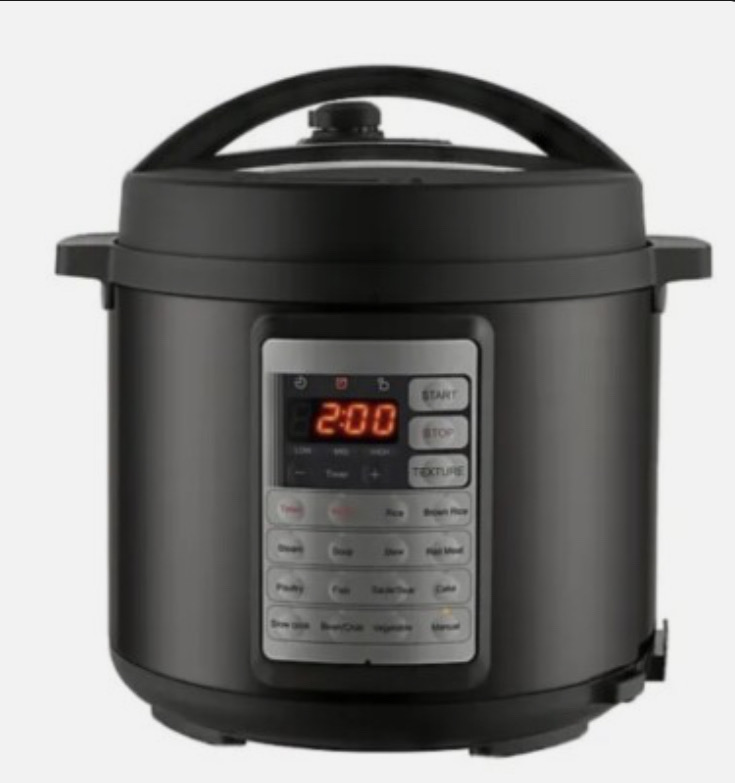 George Home Pressure Cooker Metallic Black 5.5l 1000w Pressure Cooker