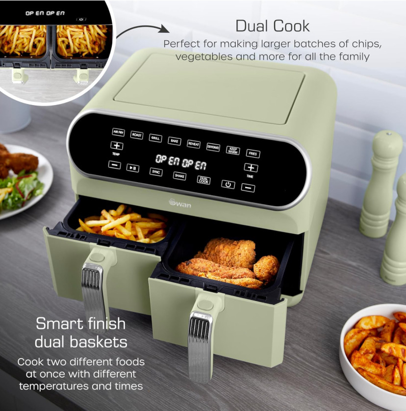 swan Retro Dual Air Fryer