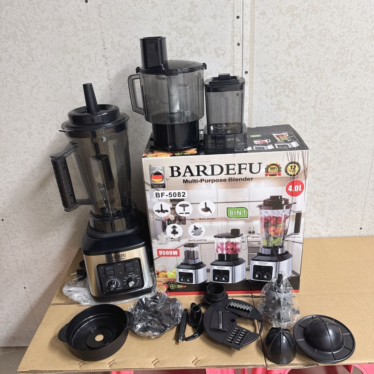 BARDEFU Multi-Purpose Blender 9500W 4.0L BF-5082 8in1