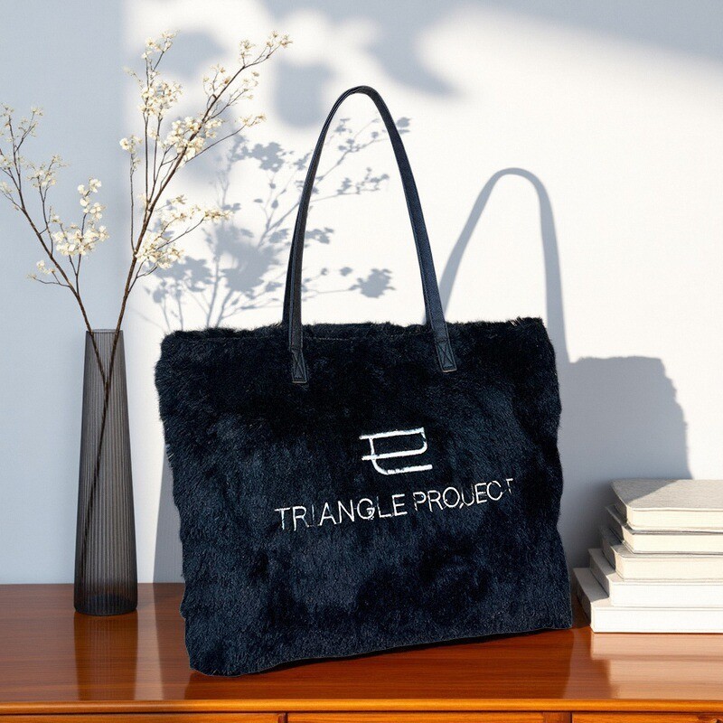 Fluffy Pink “Triangle Project” Tote Bag - Available in black and pink