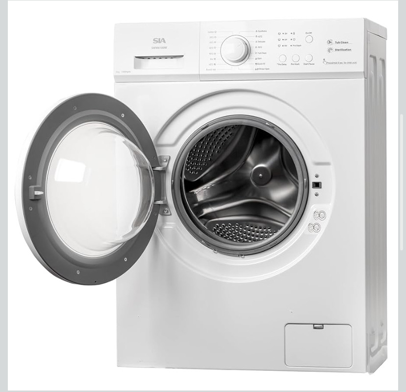 Sia 6kg 1000rpm Washing Machine With 9 Preset Programs White Swm6100w