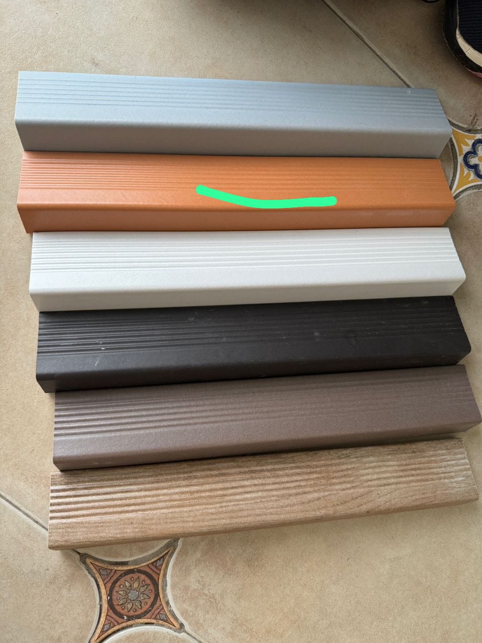 L shape tile coping 36cm