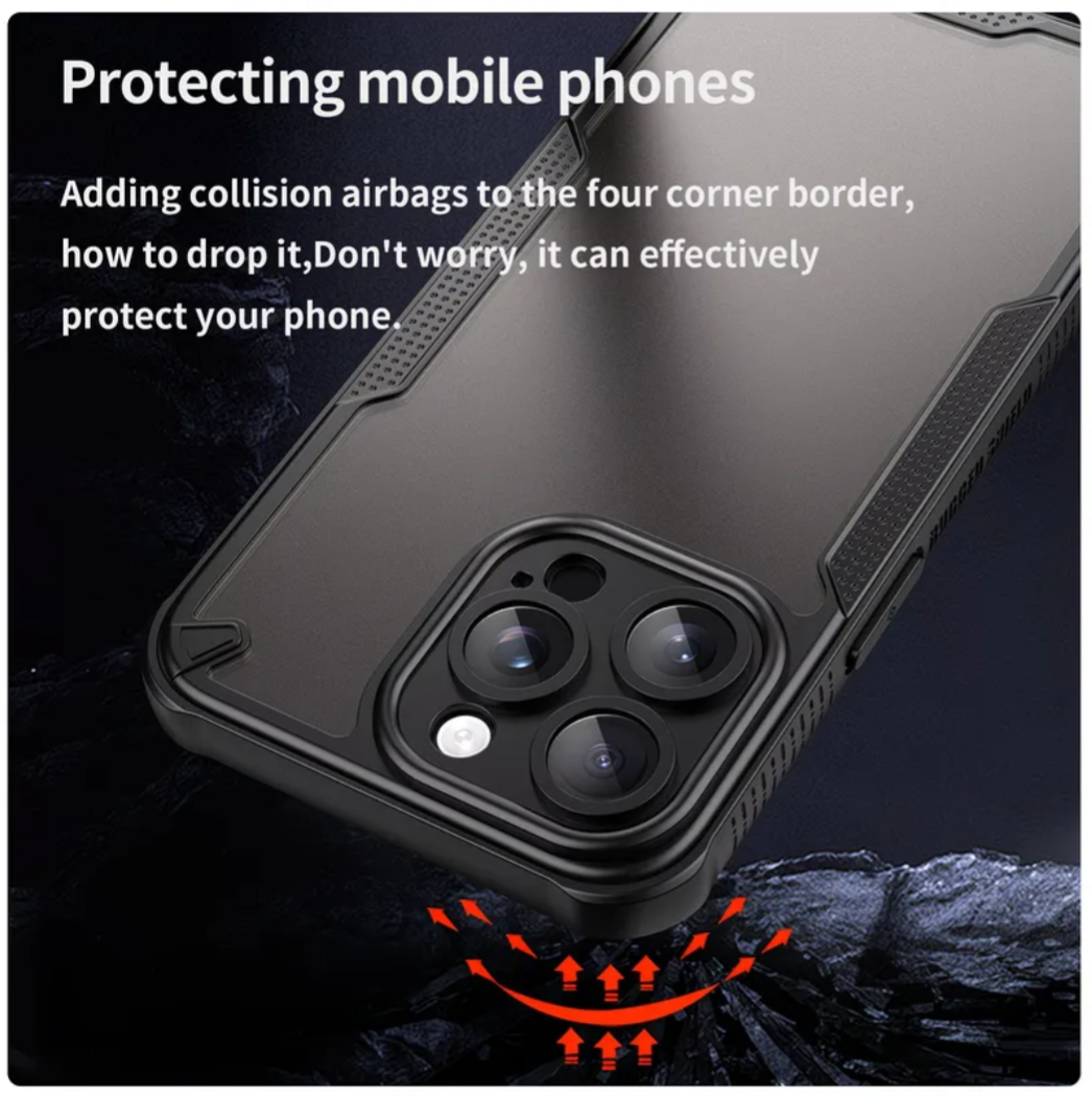 Skin Friendly Matte, Aesthetic, Minimalistic Phone Case With Protective Airbag At All Corners For iPhone 17 Pro Max, 17, 16 Pro Max, 16, 15 Pro Max, 15 Plus, 15, 14 Pro Max, 14 Pro, 23 Pro Max, 13, 12