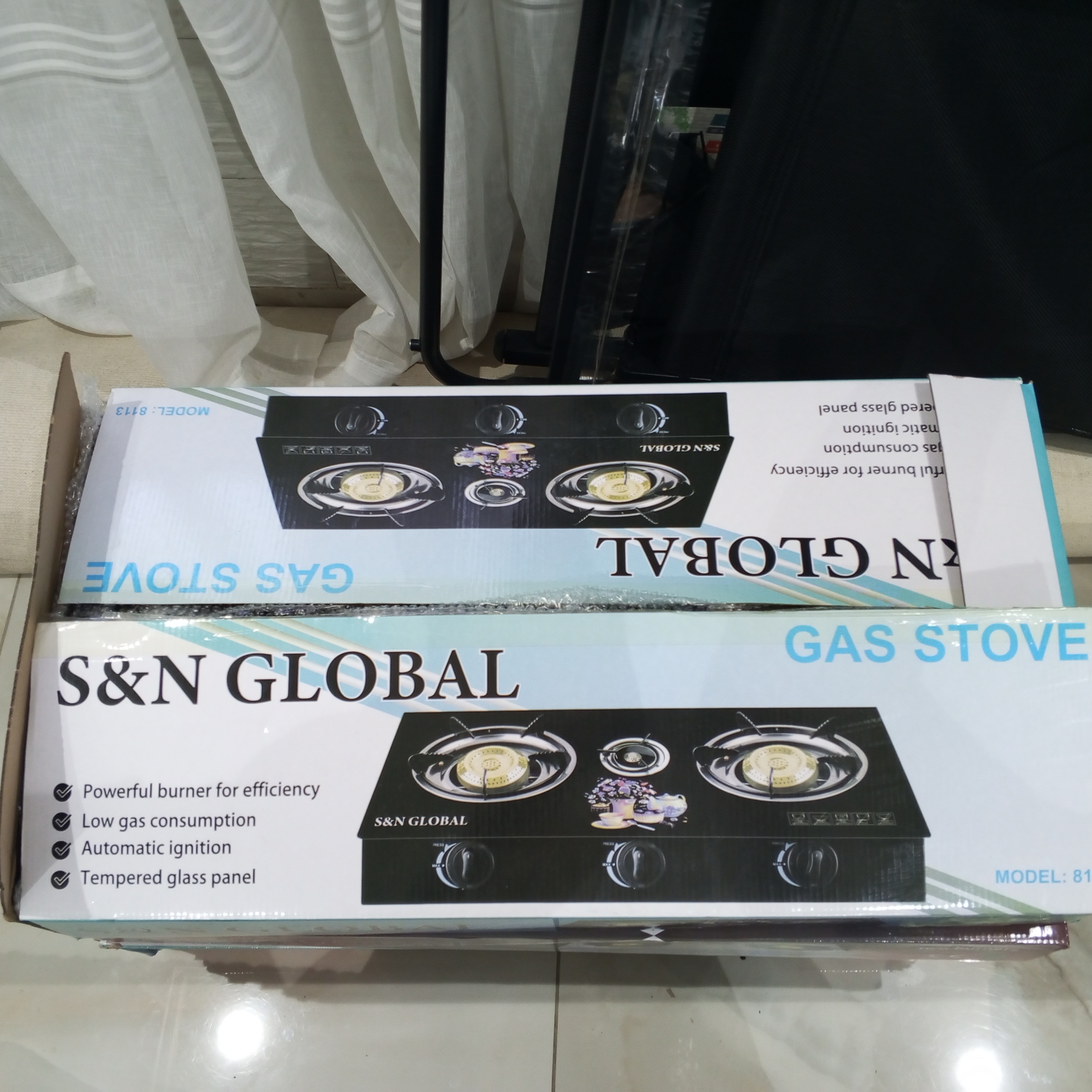 S&amp;N Global 2-Burner Tempered Glass Gas Stove - Brand New