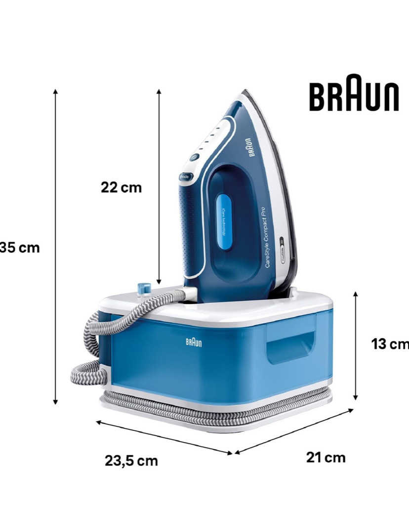 Braun Carestyle Compact Pro , Steam Iron With Freeglide 3d Technology