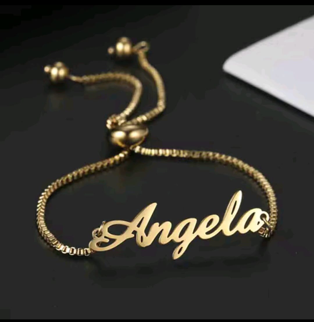 Personalized Gold Name Bracelet - Angela Custom Jewelry