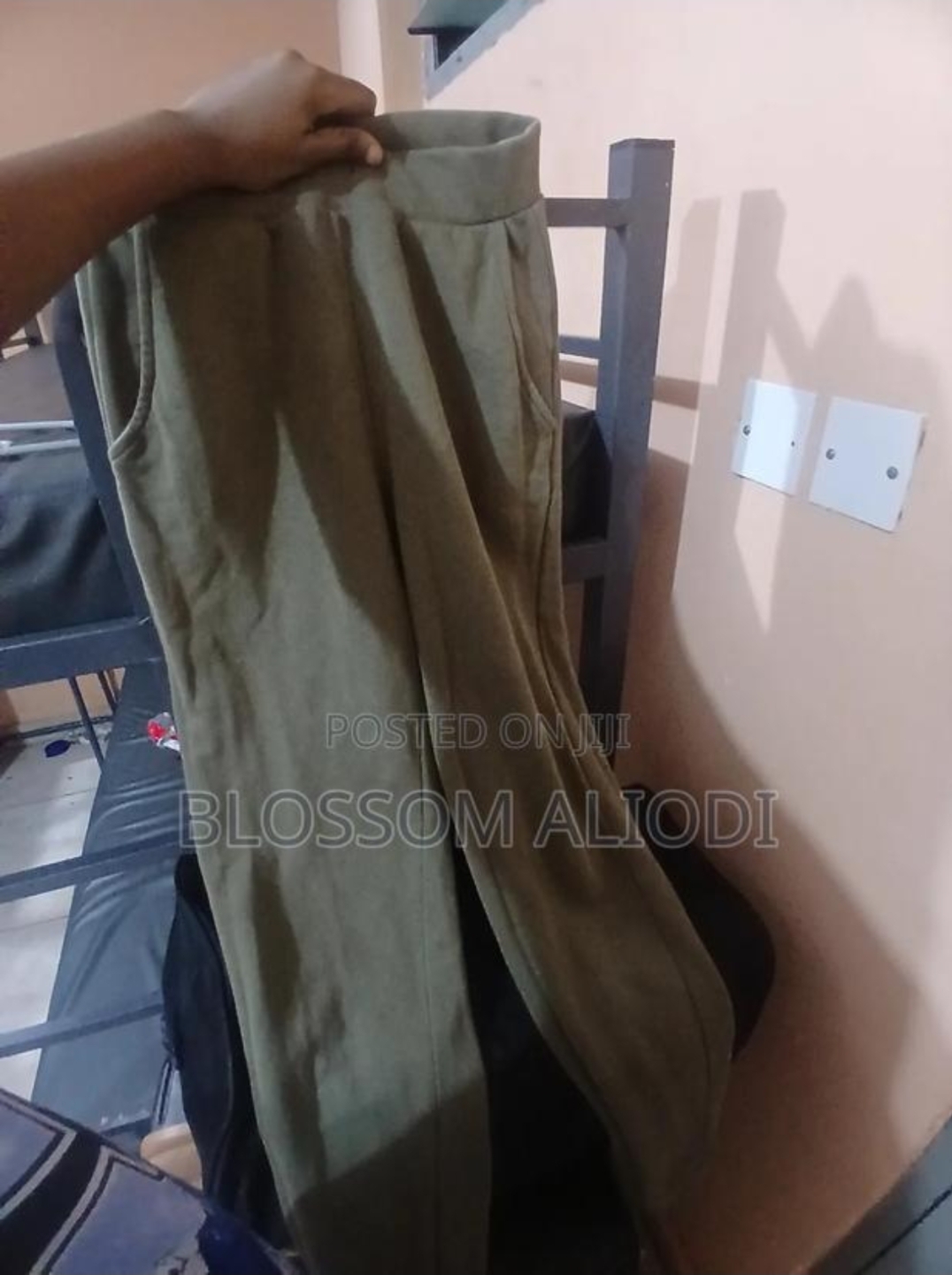 Green sweatpants