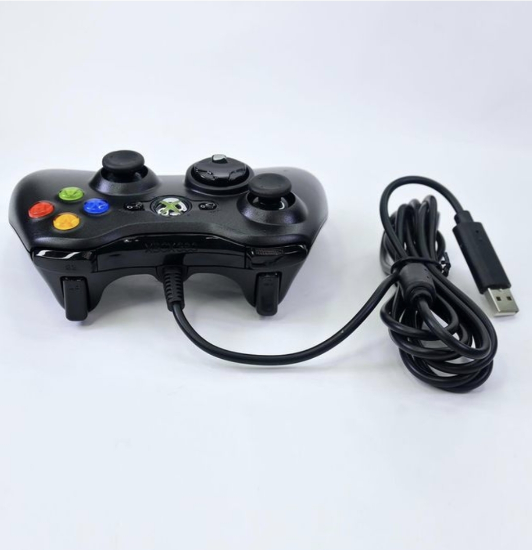 Black Xbox 360 Wired Controller