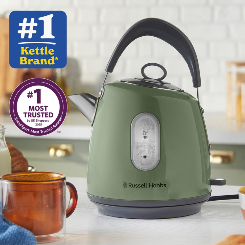 Russell Hobbs Electric Kettle (For Hot Water, Tea or Coffee, 1.5l