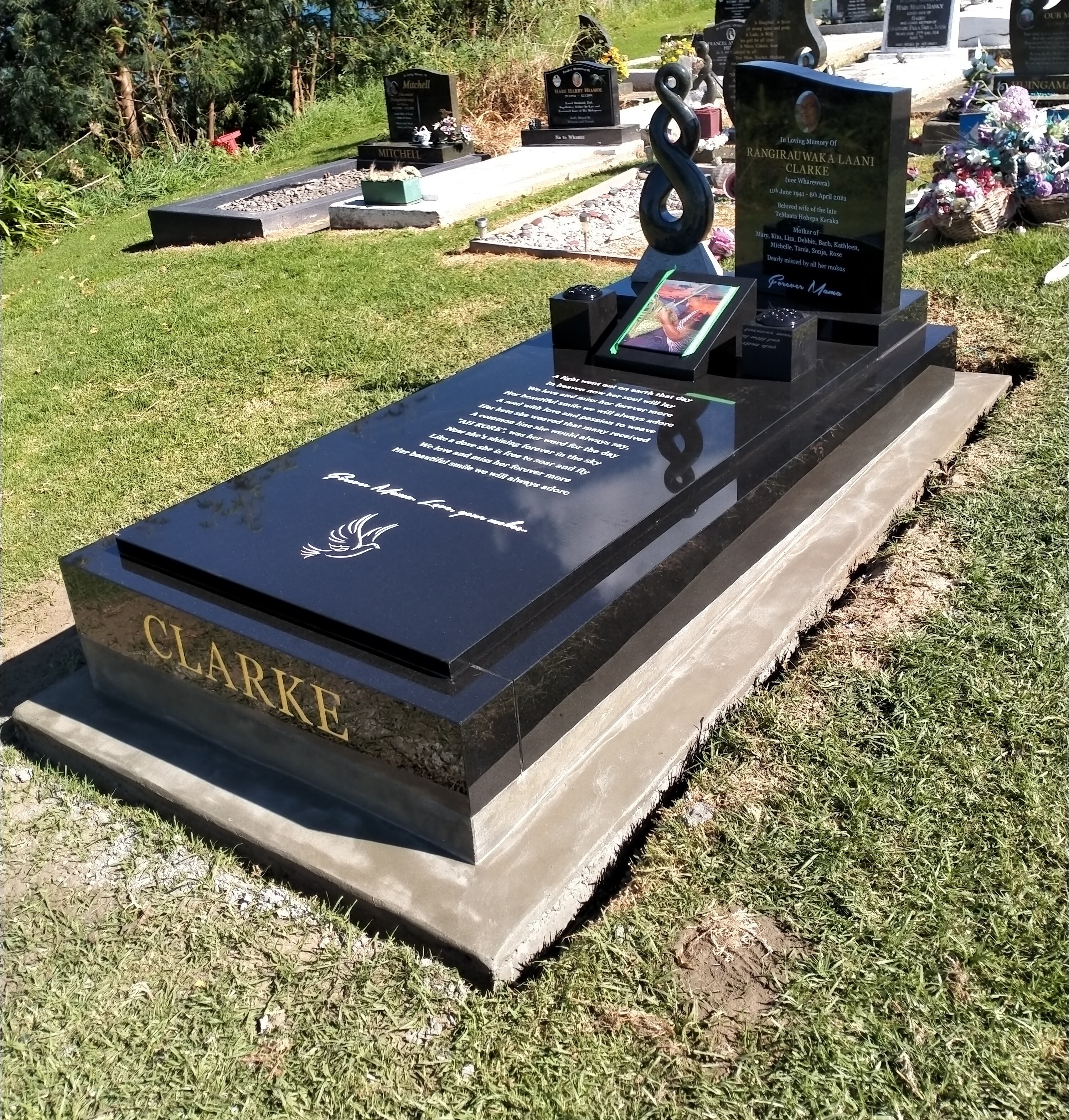 Granite stones design graves and tombstones
