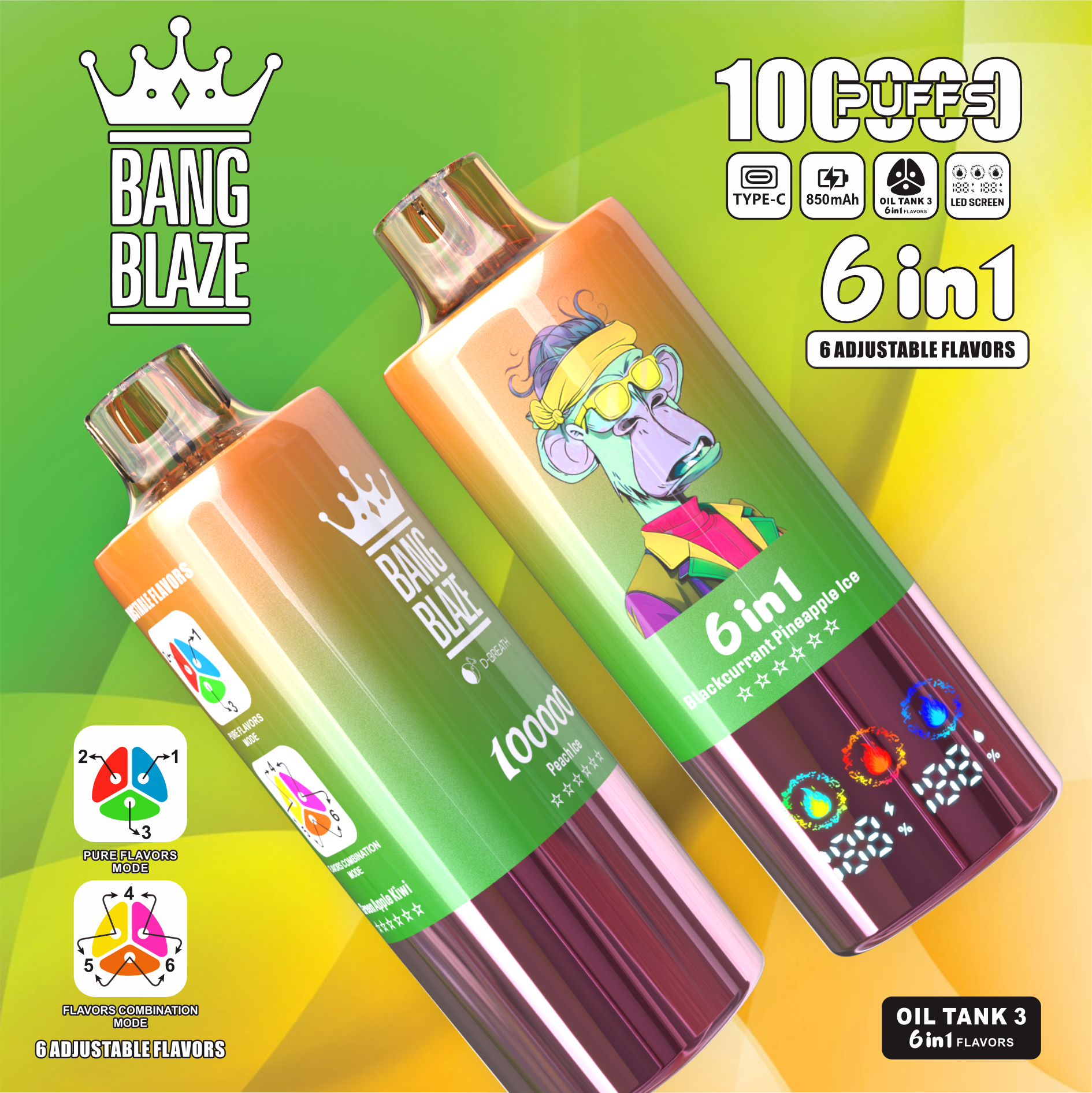 Bang Blaze 100k puffs vape (6 in 1)