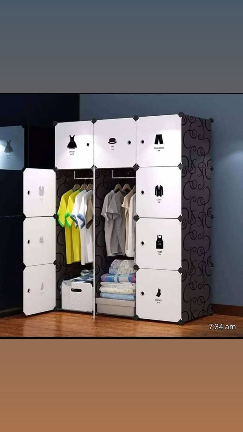 12 Cubes Plastic Wardrobe