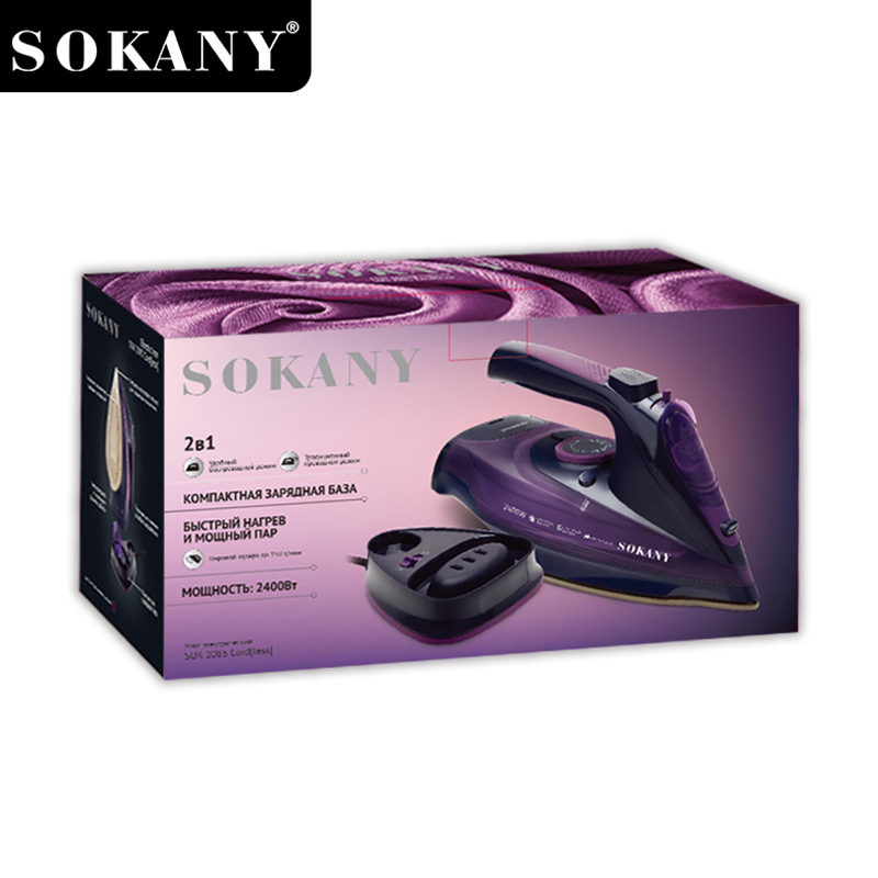 SOKANY Cordless Steam Iron with Charging Base