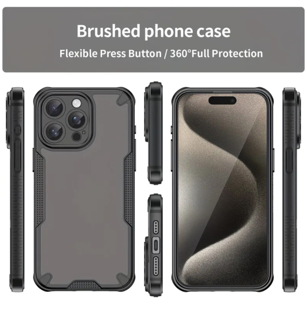 Skin Friendly Matte, Aesthetic, Minimalistic Phone Case With Protective Airbag At All Corners For iPhone 17 Pro Max, 17, 16 Pro Max, 16, 15 Pro Max, 15 Plus, 15, 14 Pro Max, 14 Pro, 23 Pro Max, 13, 12