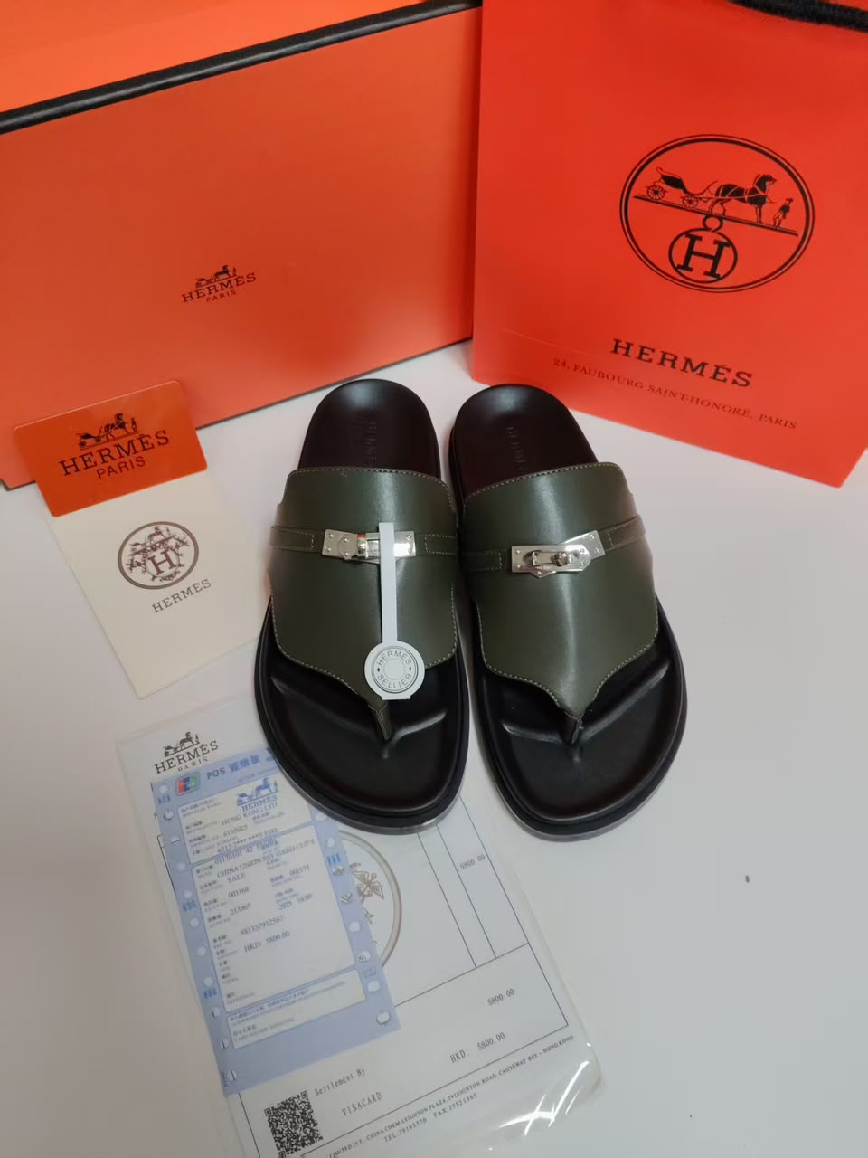 Original Hermes slippers in box