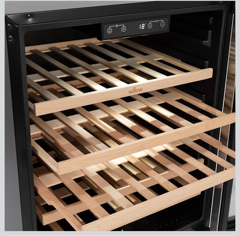Willow W60wcss 142l Wine Fridge/Wine Cooler With Space for 52 Bottles