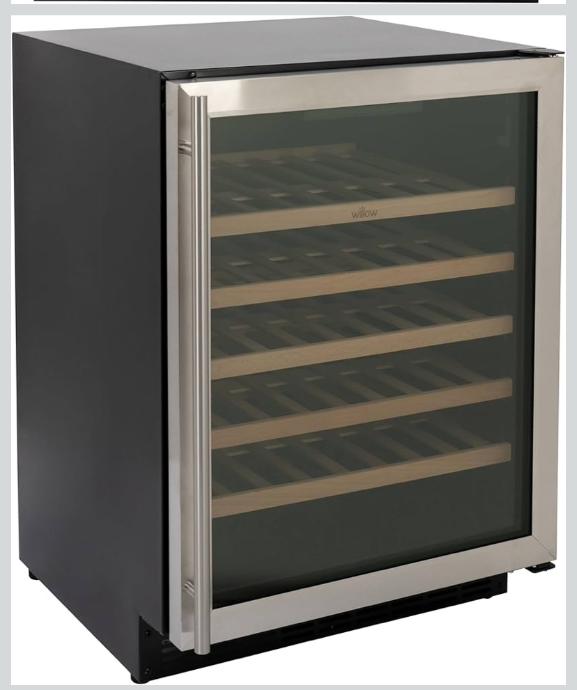 Willow W60wcss 142l Wine Fridge/Wine Cooler With Space for 52 Bottles