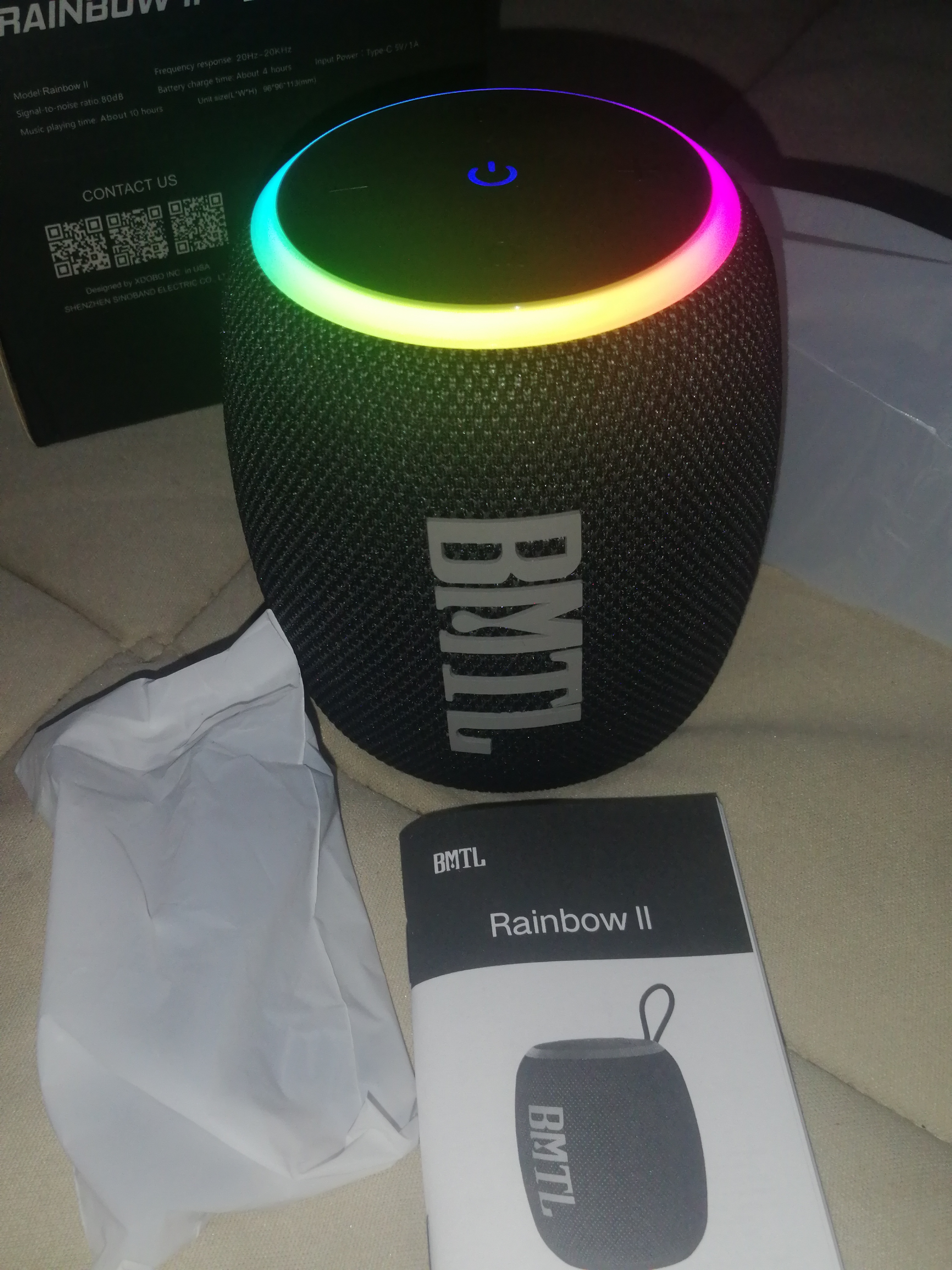 BMTL Rainbow II Portable Bluetooth Speaker with RGB LED