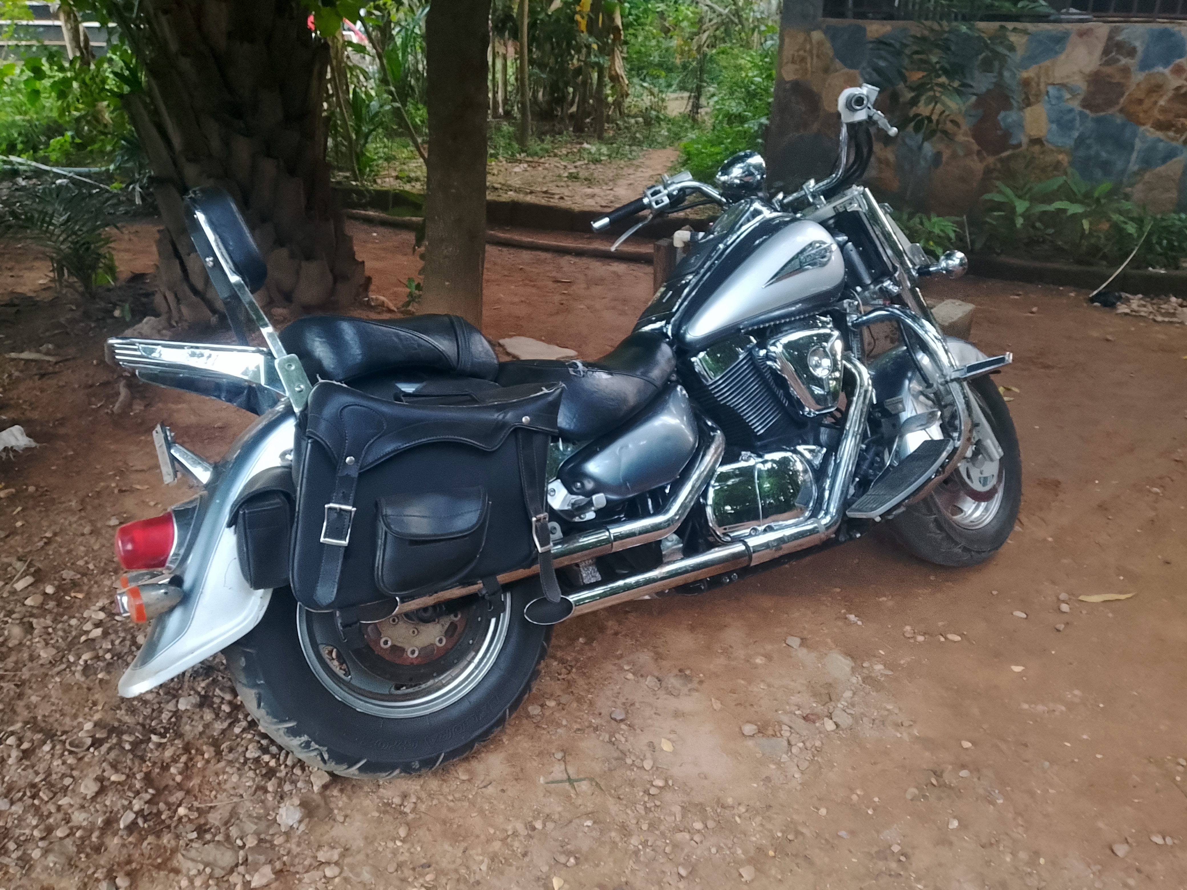Suzuki Intruder Cruiser Motorcycle with Saddlebags