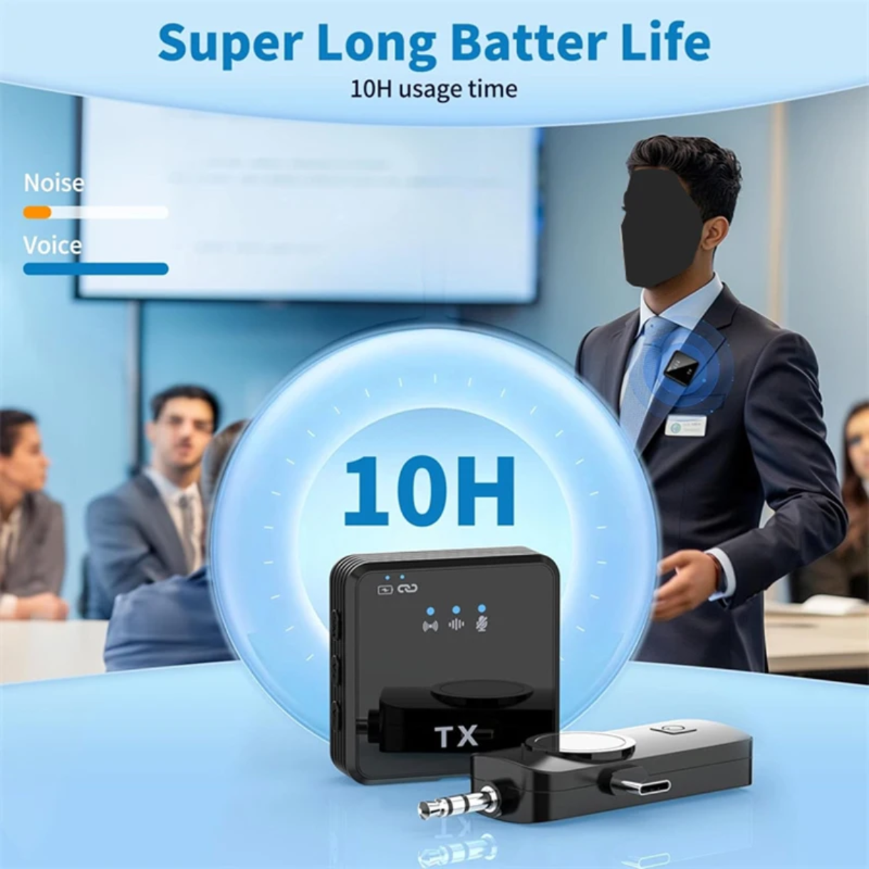 F11-2 Wireless Microphone Dual TX, Vlog Mic for iPhone/Android and Cameras
