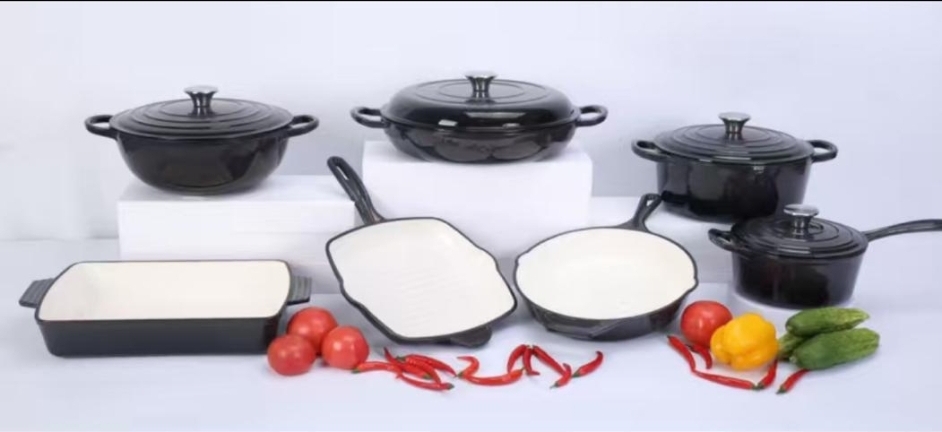 Cast iron nonstick cookware