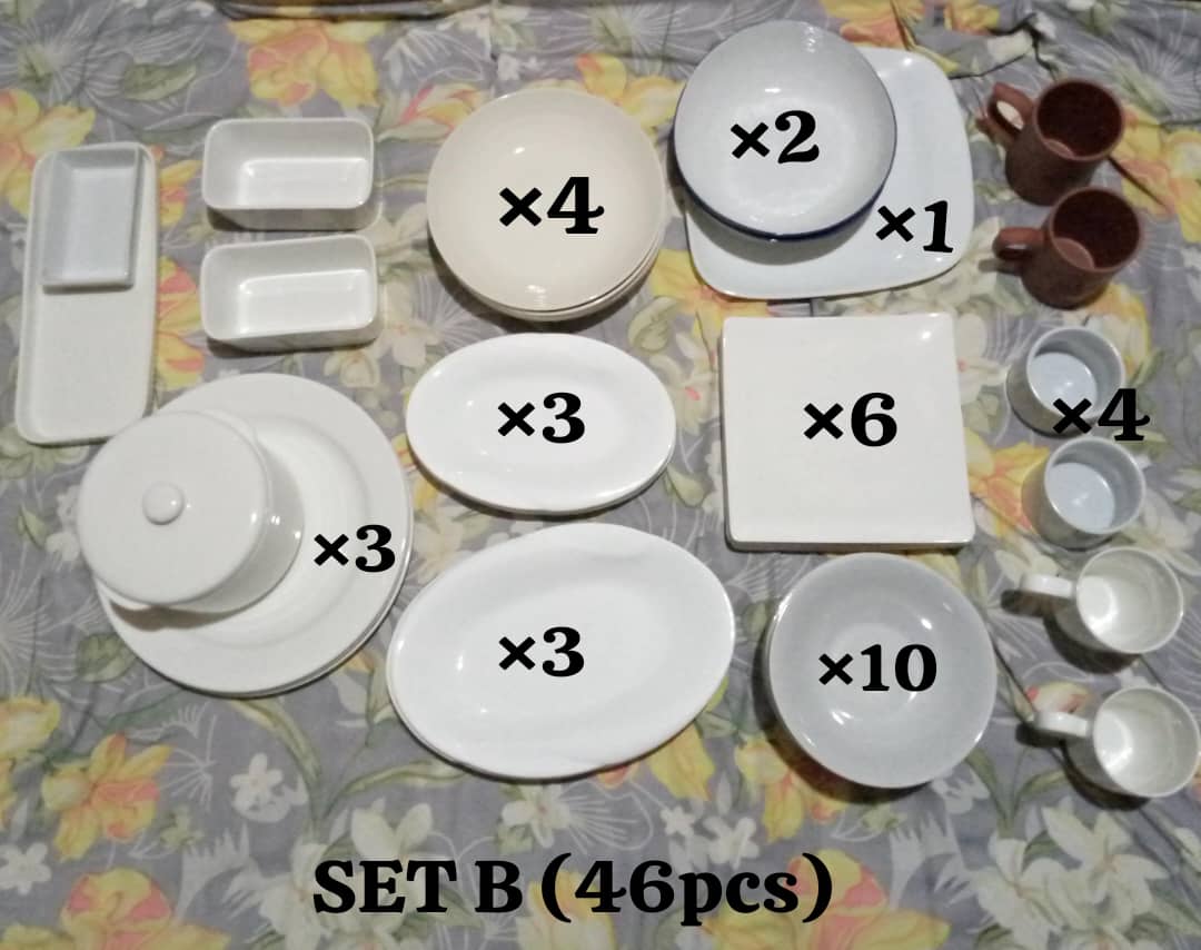 40-50pcs White Ceramic Dinner Set