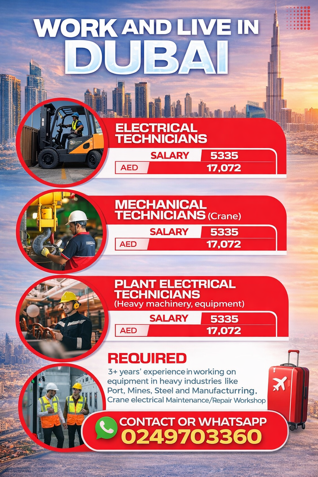 Travel and work in Dubai